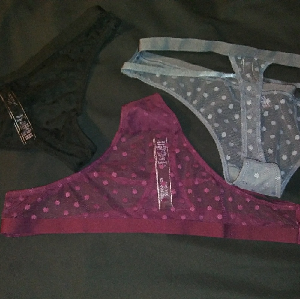 2 Victoria Secret Polka dot thongs